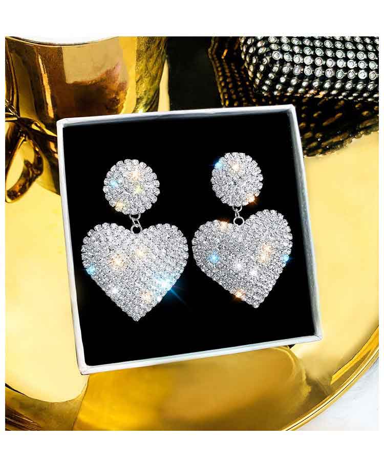 Aretes de corazón, perlas, bañados en oro o plata