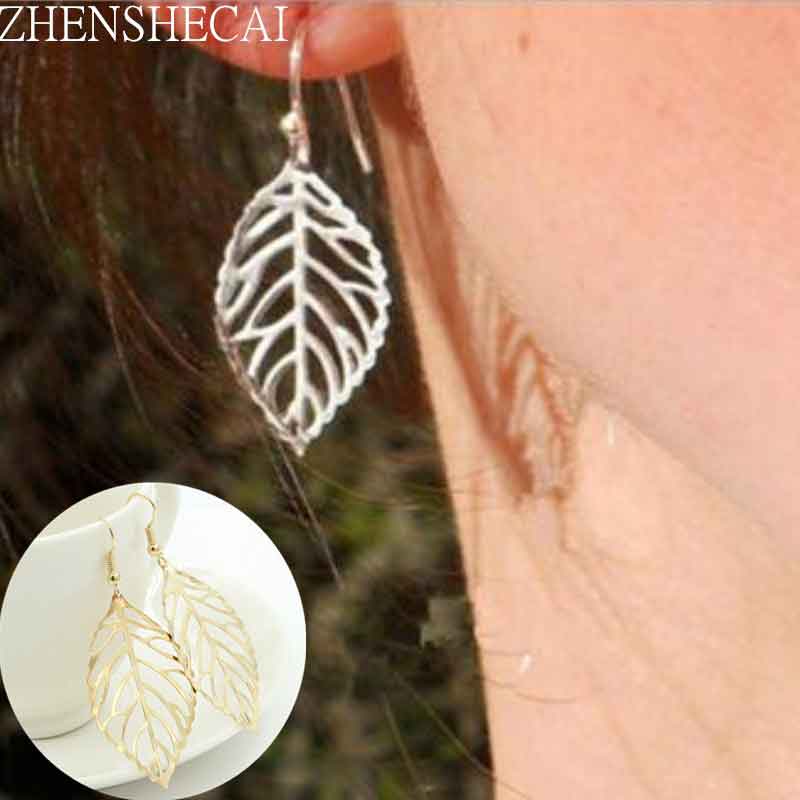 Aretes de aleación con diseño de hojas