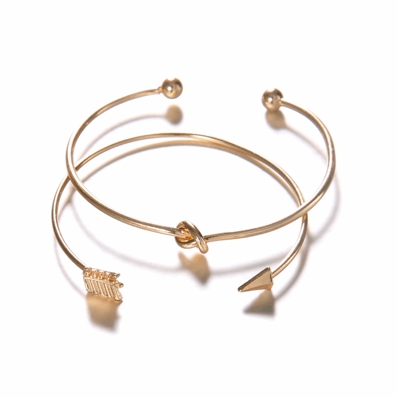 Conjunto de Pulsera anudado y flecha