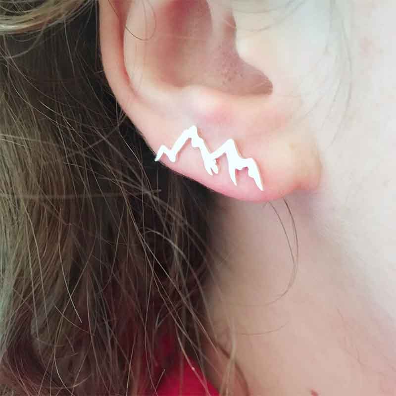 Aretes pendientes estilo montañas