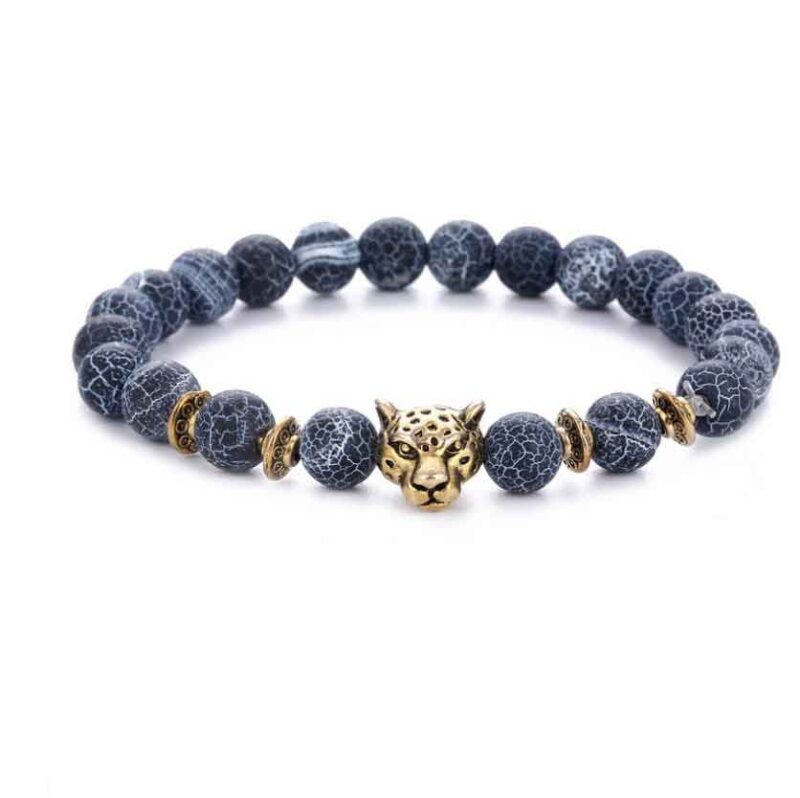Pulsera con cuentas de cabeza de leopardo