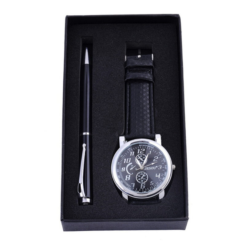 Set de reloj de cuarzo más bolígrafo