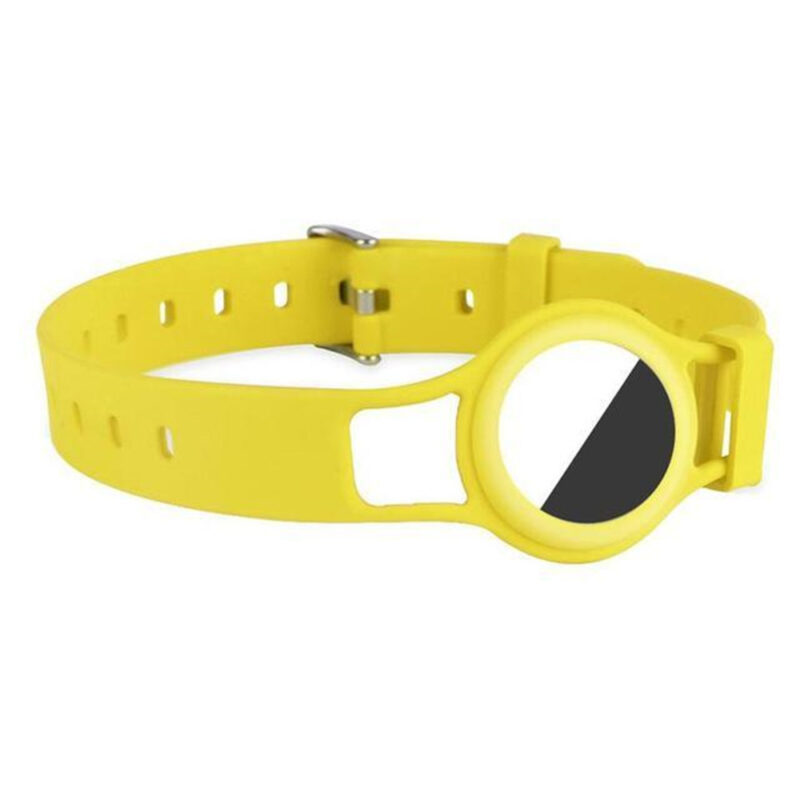 Collar de silicona rastreador de posicionamiento para mascotas, compatible con Apple.