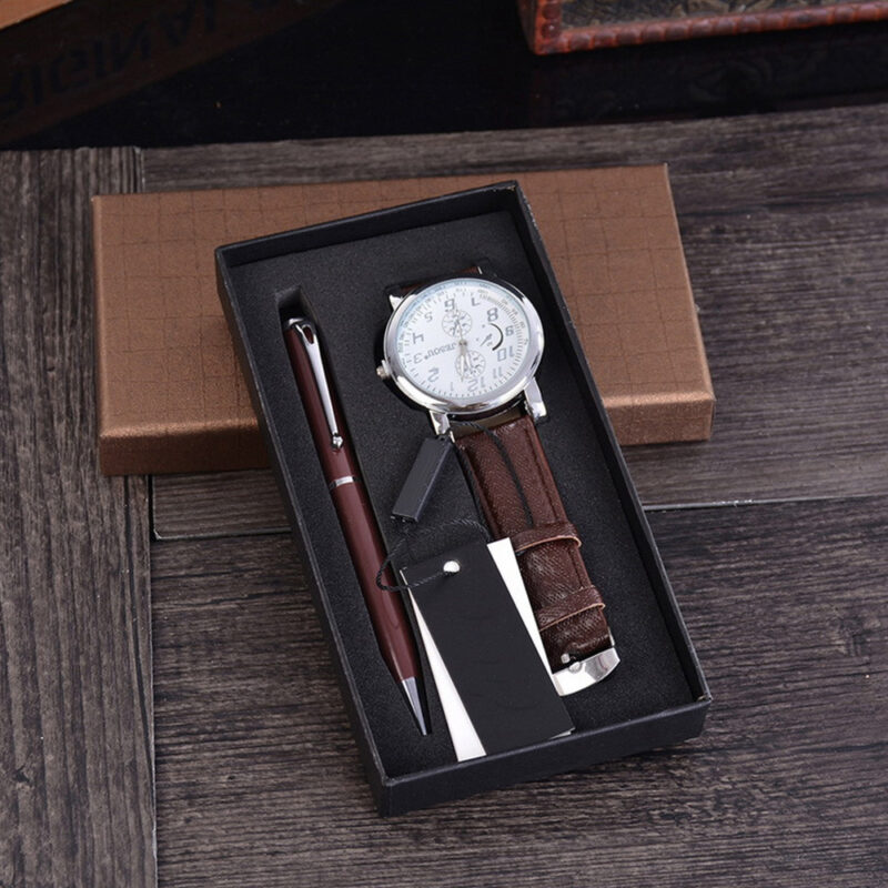 Set de reloj de cuarzo más bolígrafo