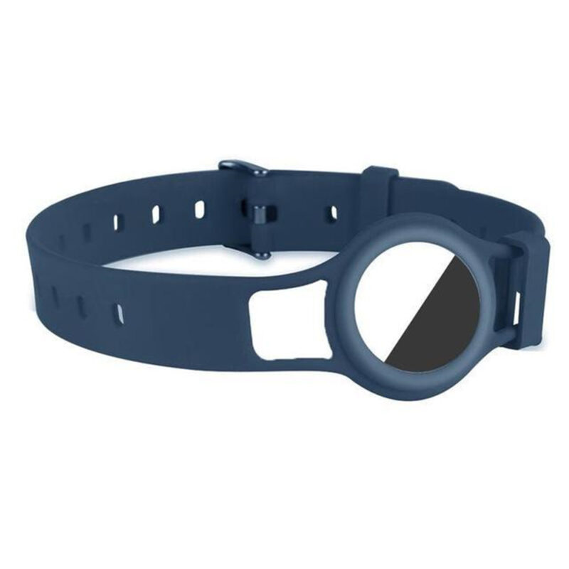 Collar de silicona rastreador de posicionamiento para mascotas, compatible con Apple.