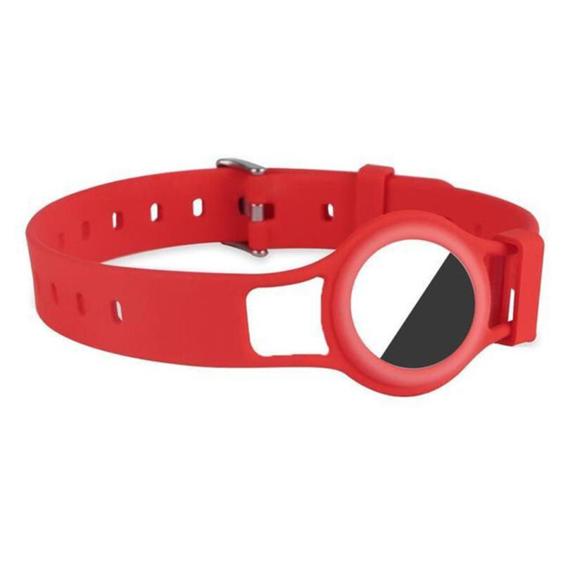 Collar de silicona rastreador de posicionamiento para mascotas, compatible con Apple.
