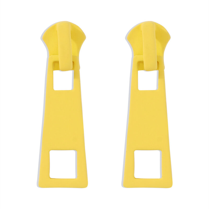 Pendientes estilo tiradores, cremallera