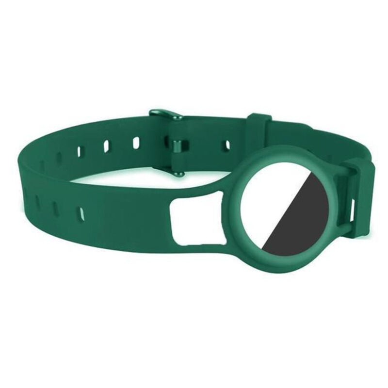 Collar de silicona rastreador de posicionamiento para mascotas, compatible con Apple.