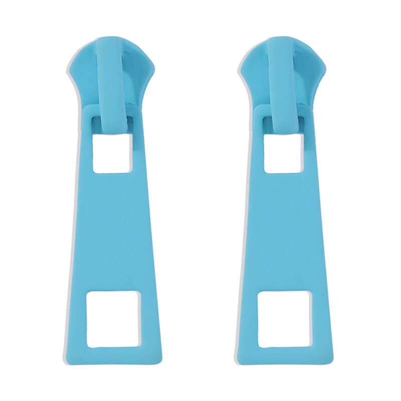 Pendientes estilo tiradores, cremallera