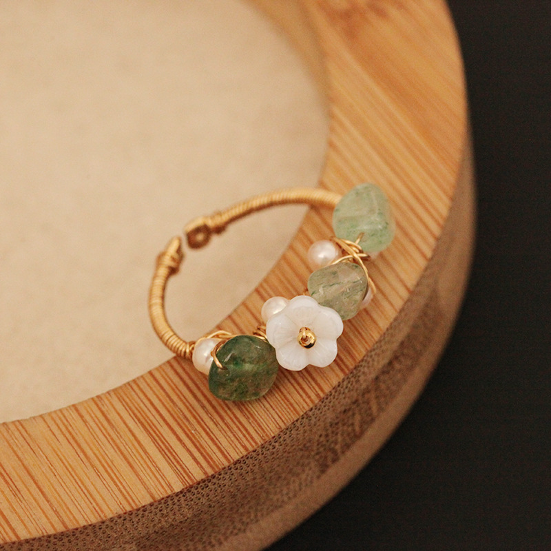 Anillo de flor de punto de piedra - Imagen 2