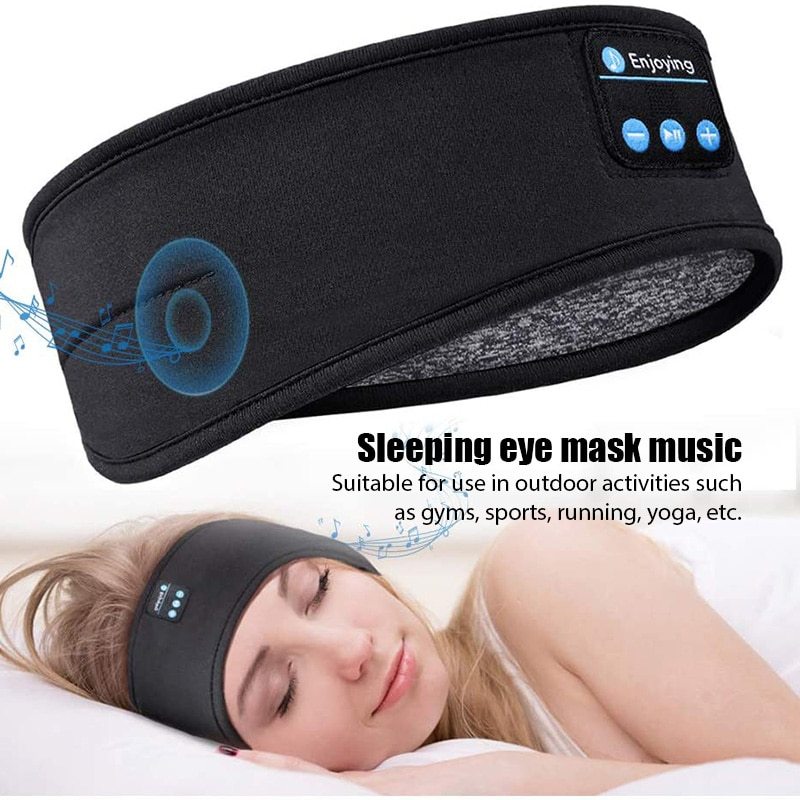 Diadema con auriculares inalámbricos con Bluetooth para dormir