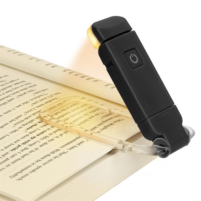 Luz LED USB recargable para lectura de libros, brillo ajustable y clip de protección para los ojos - Imagen 9