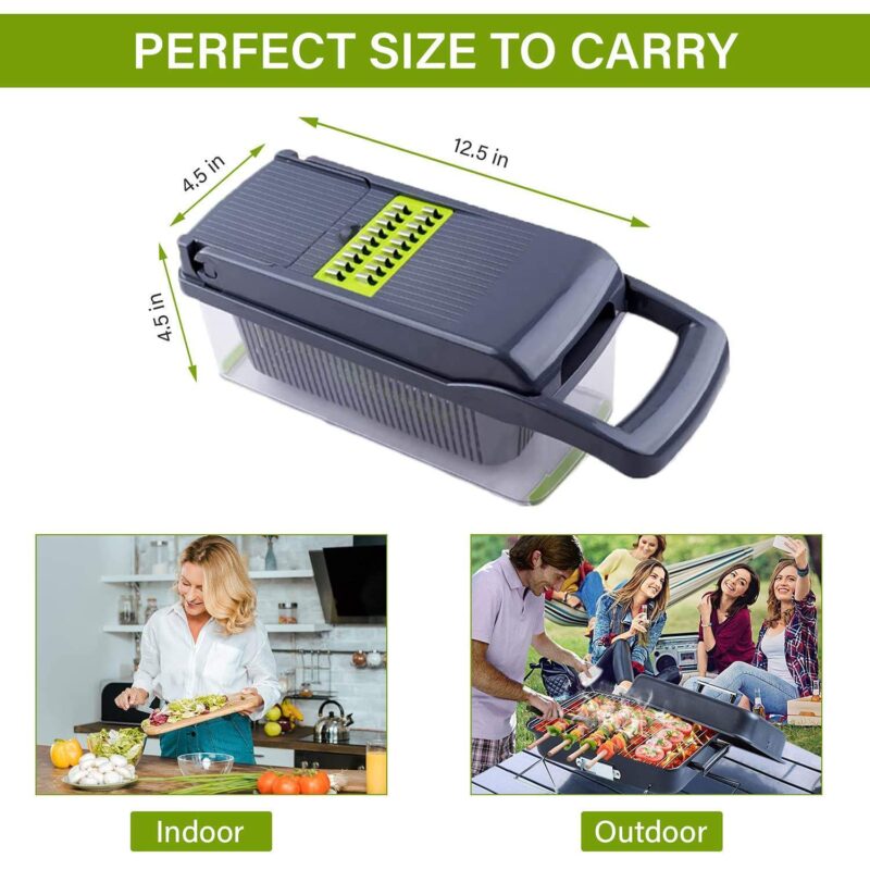 Cortador de verduras manual 12 en 1