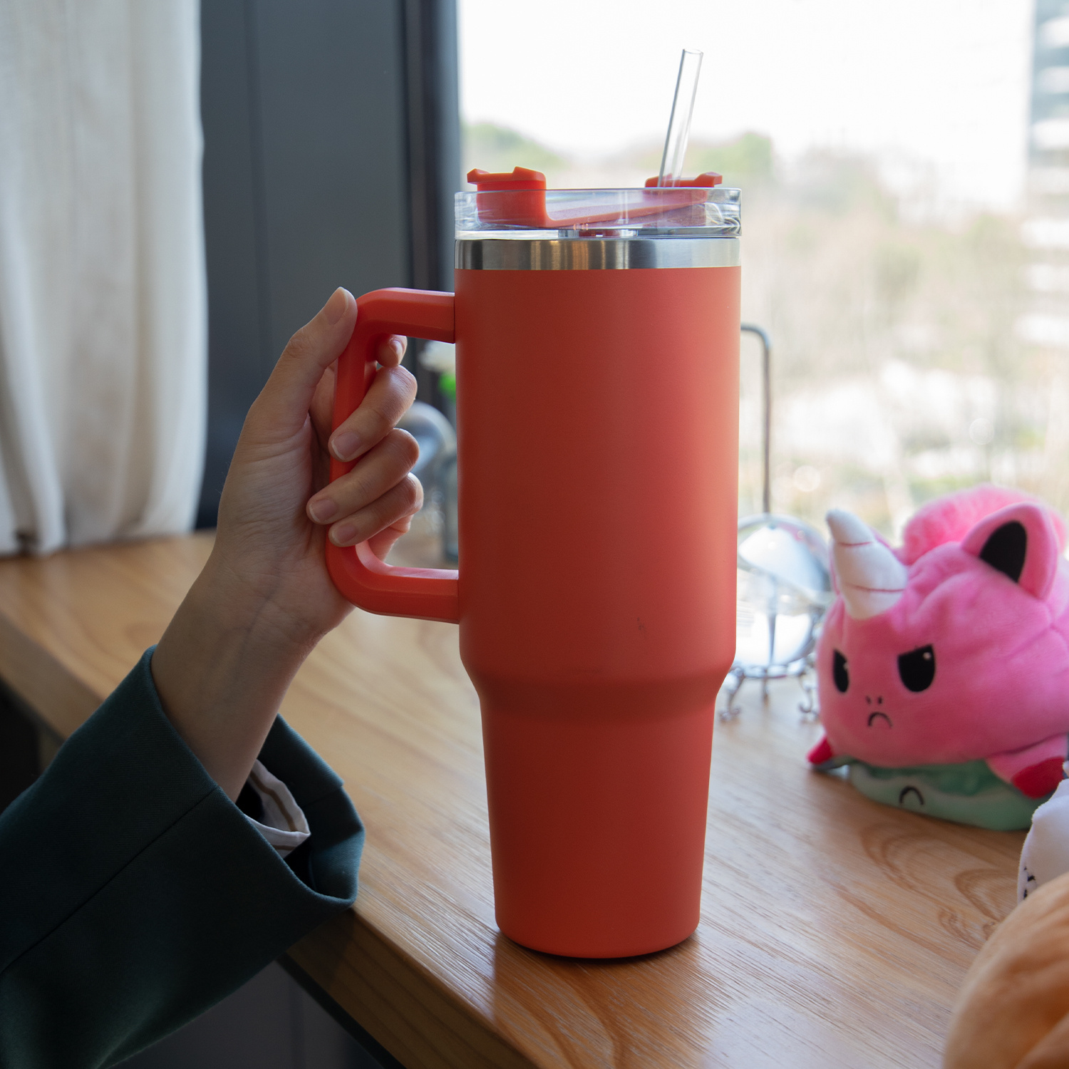 Botella portátil de acero inoxidable térmica para agua o café - Imagen 5