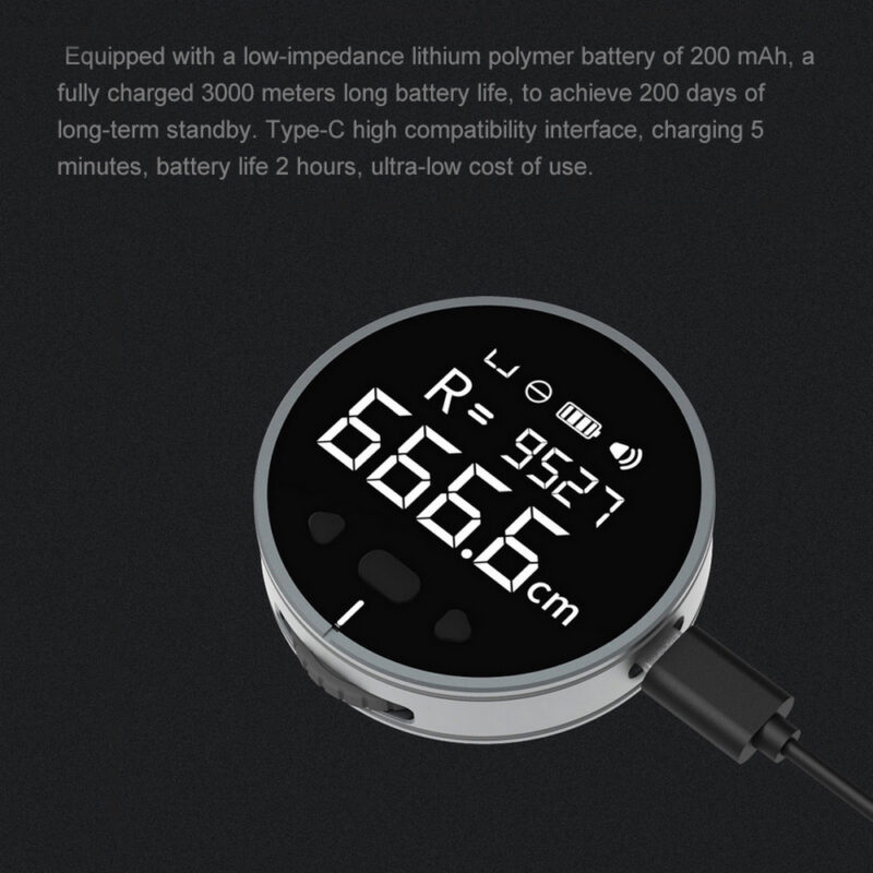 Mini telemetro laser con regla electrónica