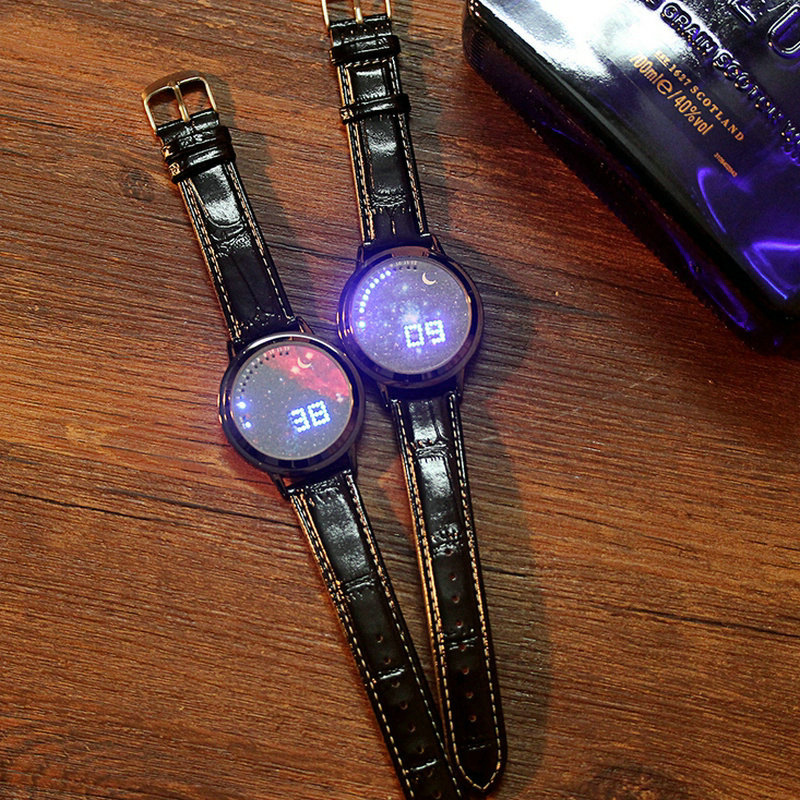 Reloj LED con pantalla táctil luminosa