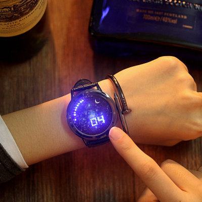 Reloj LED con pantalla táctil luminosa