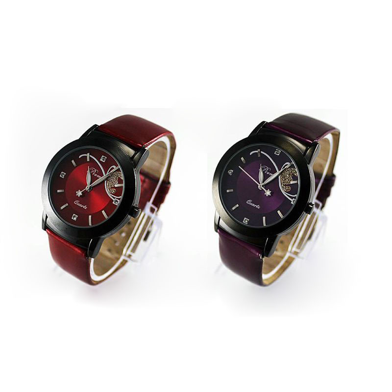 Reloj retro impermeable con correa de cuero - Imagen 5