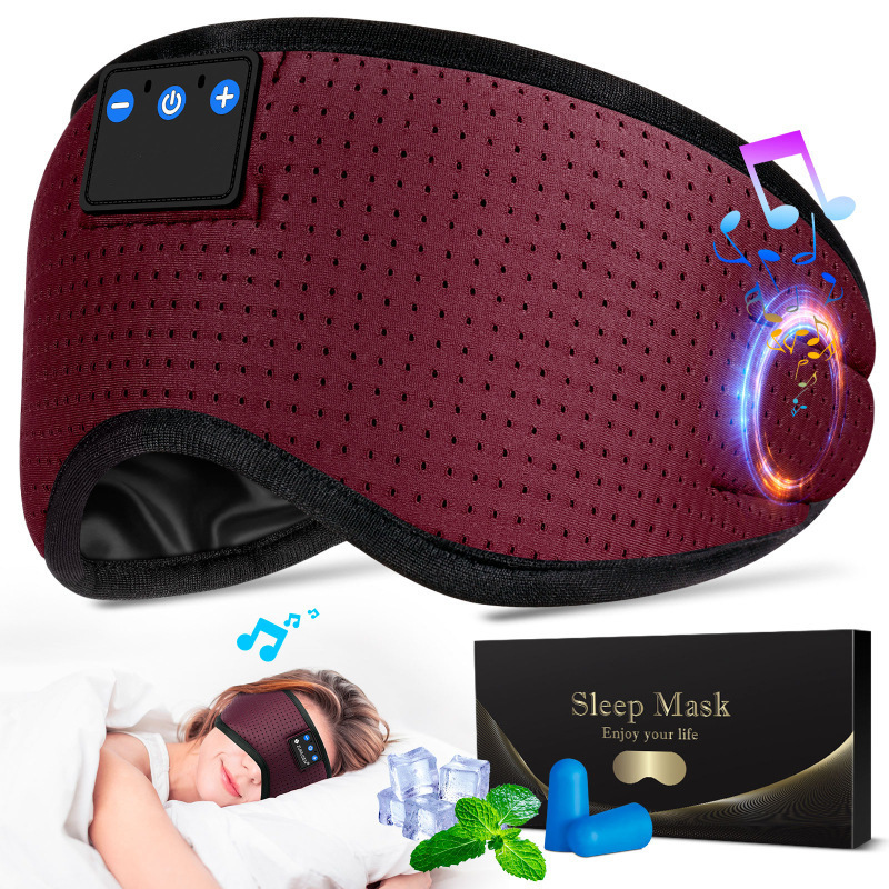 Máscara protectora para dormir con auriculares y Bluetooth 5.2