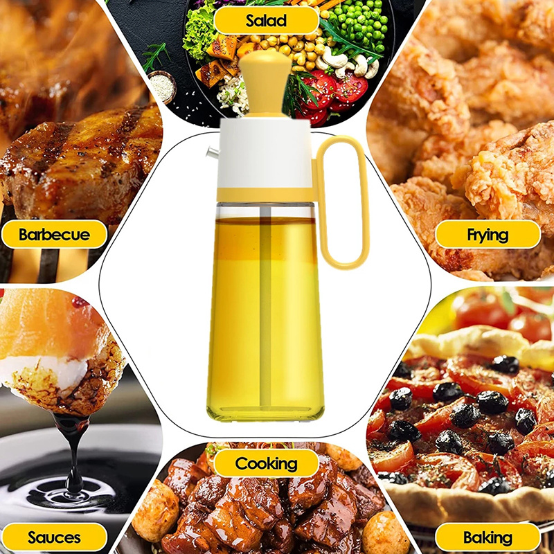 Dispensador de aceite 2 en 1, cepillo de silicona y espray de aceite - Imagen 7