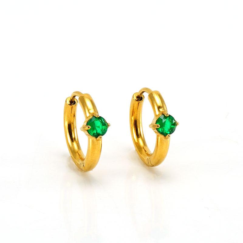 Pendientes de clip para mujer en acero inoxidable chapados